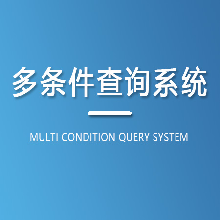 小程序多条件查询系统